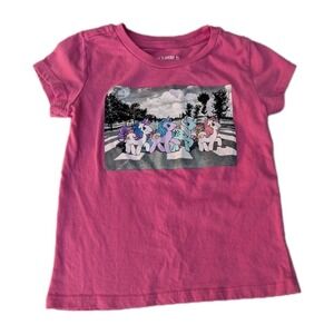 My Little Pony Girls Sz S 6/6X Pink Shirt Top Abbey Road Horse Y2K Retro Kawaii